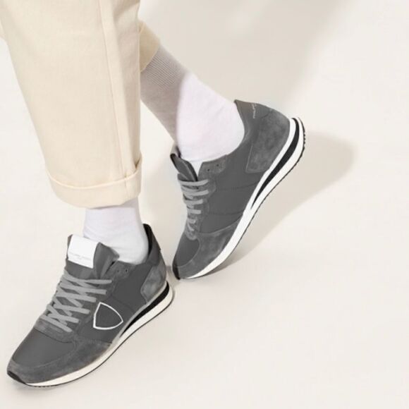 NWB Men's Philippe Model Low Top Sneakers Gary Suede & Leather Size 41 or US 8 - Picture 1 of 9